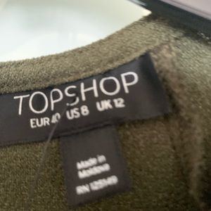 Topshop Dresses - Mini dress with long drapery sleeves. Teal color Topshop Dresses - Mini dress with long drapery sleeves. Teal color